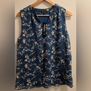 Paper Moon floral dressy tank blouse